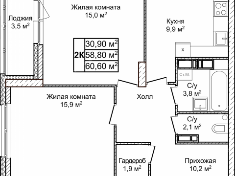 2-komnatnaya-zhk-novoe-olgino-dom-1 фото