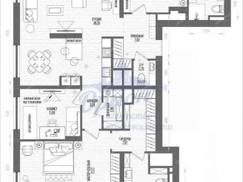 четырёхкомнатная квартира на улице Маршала Баграмяна дом 2