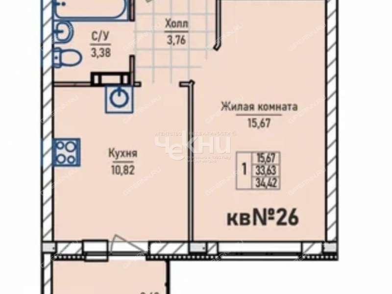однокомнатная квартира в Инженерном проезде