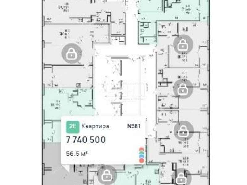 двухкомнатная квартира примерно в 0,3 км на северо-восток от д.Анкудиновка, д.3 в ЖК КМ Анкудиновский парк, 50 деревня Анкудиновка