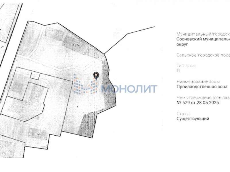 земельный участок под коммерческое использование в Сосновском районе Нижегородской области