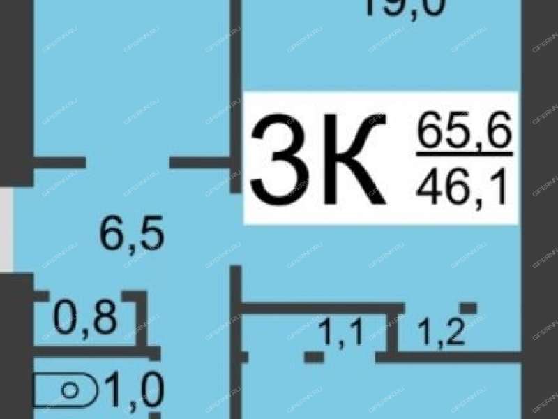 трёхкомнатная квартира на улице Культуры дом 12