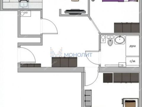 2-komnatnaya-ul-svetlogorskaya-d-6 фото