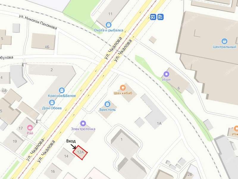 помещение под торговую площадь на Чкалова ул, д. 12А