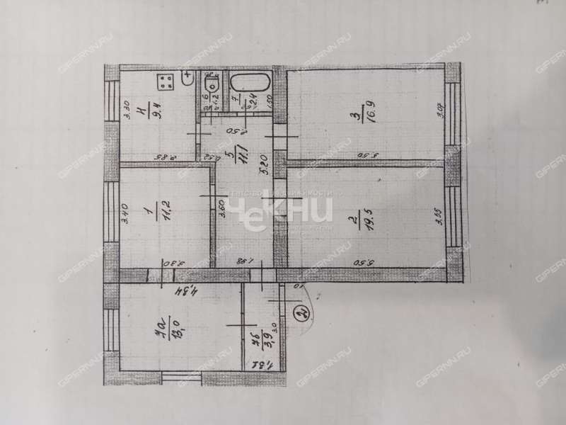 четырёхкомнатная квартира на улице Кирова дом 112А город Городец