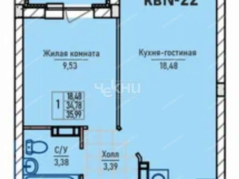 двухкомнатная квартира в Инженерном проезде