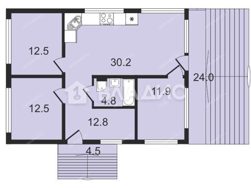 дом на улице Вологодская коттеджный посёлок Авангард