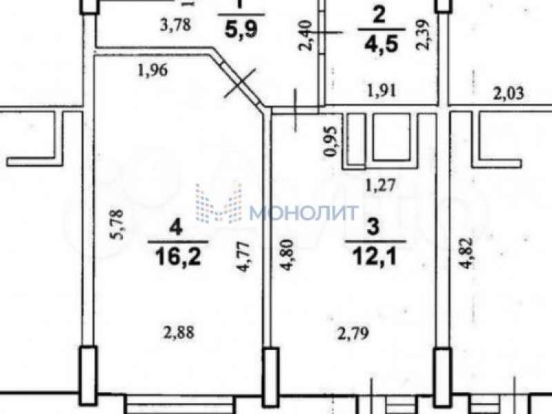 однокомнатная квартира на улице Тимирязева дом 3 к2