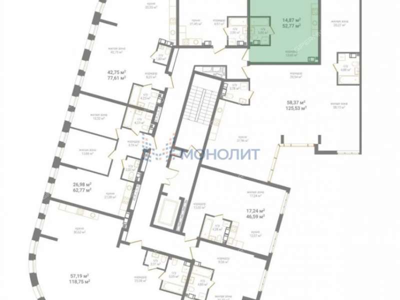 однокомнатная квартира в новостройке на Дальней улице дом 10