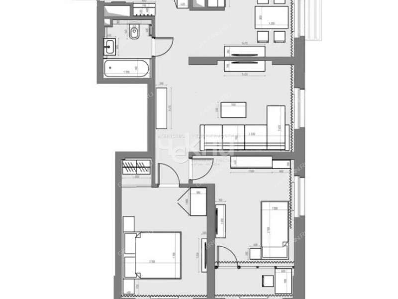 трёхкомнатная квартира на улице Сергея Акимова дом 50