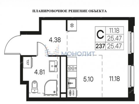 kvartira-studiya-ul-vorotynskaya-1a фото