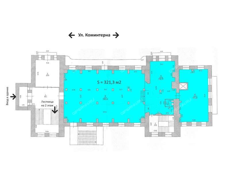 помещение под торговую площадь на улице Коминтерна