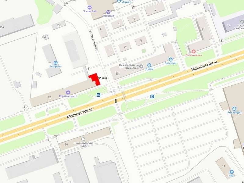 помещение под торговую площадь на Московское ш., д.85