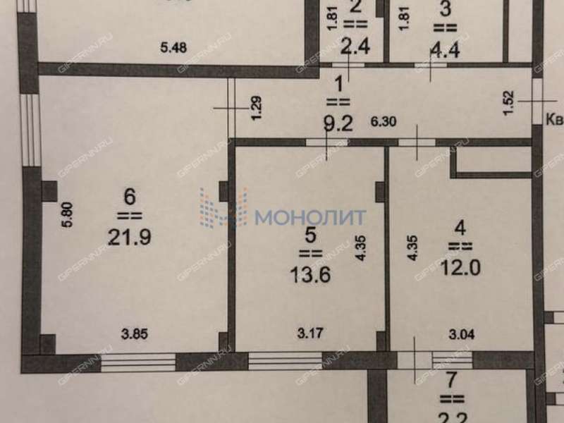 двухкомнатная квартира на бульваре Мира дом 7