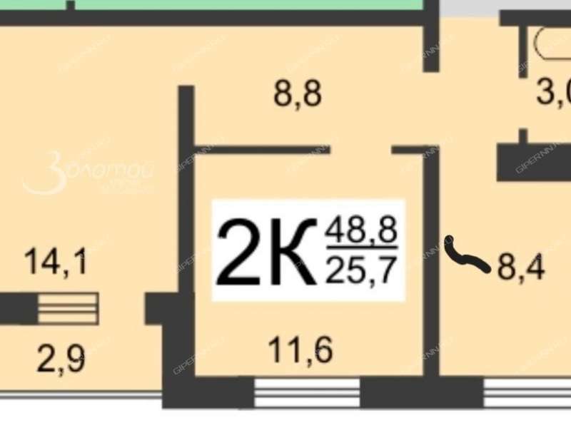 двухкомнатная квартира на проспекте Кораблестроителей дом 70