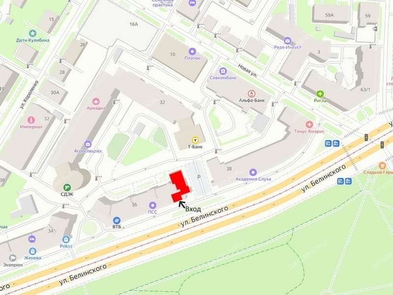 помещение под торговую площадь на Белинского ул, д.36