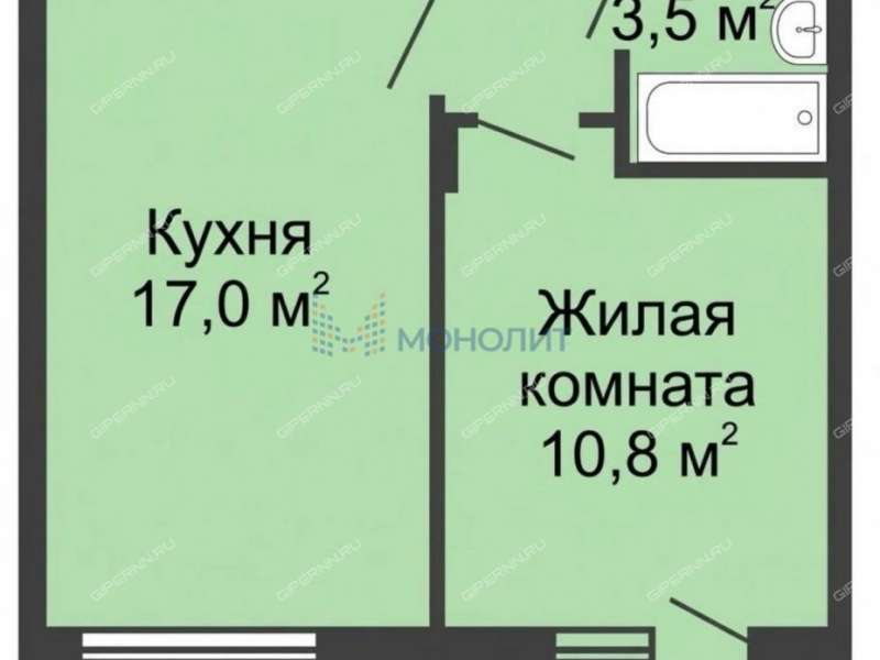 однокомнатная квартира на улице Новокузнечихинская дом 13