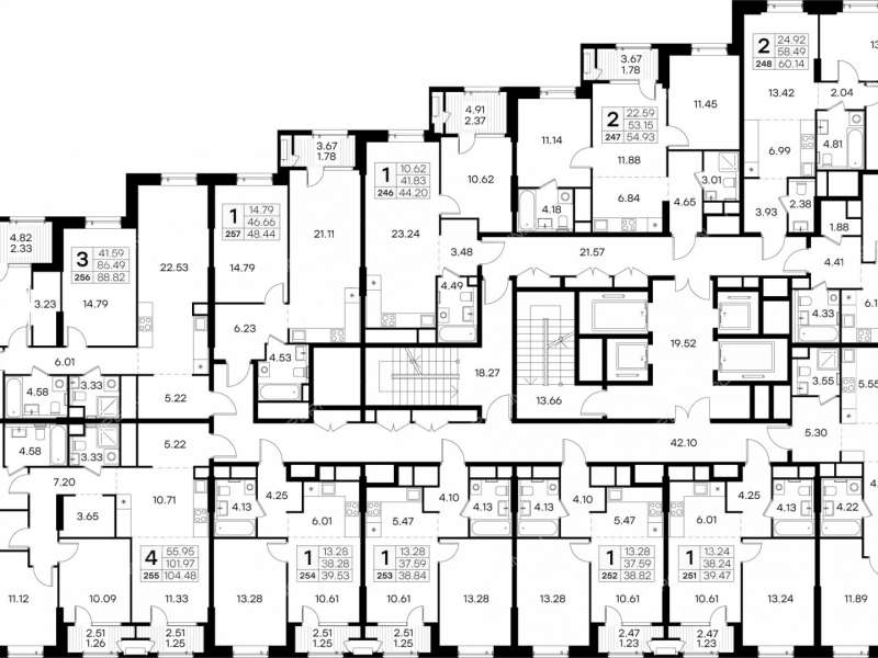 трёхкомнатная квартира на  ул. Гаршина, д. 40, к1.1.5
